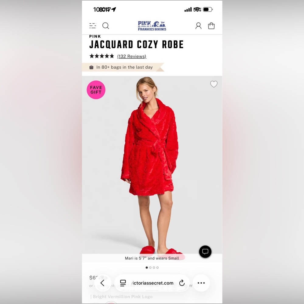 Victoria's Secret Red Cozy Robe